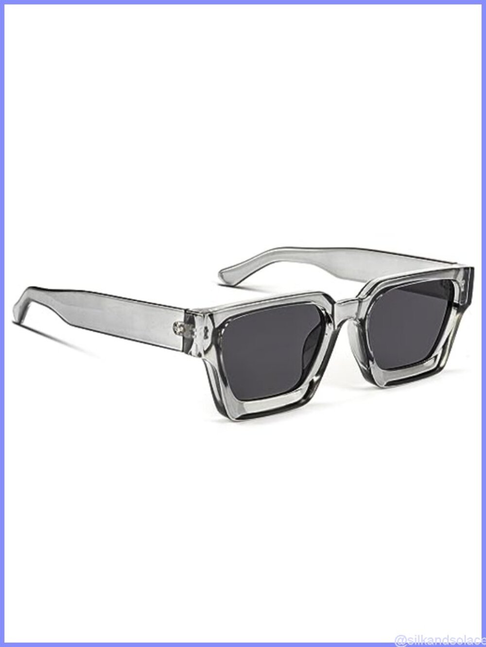 Thick Chunky Square Sunglasses UV400 Protection Unisex Retro Shades